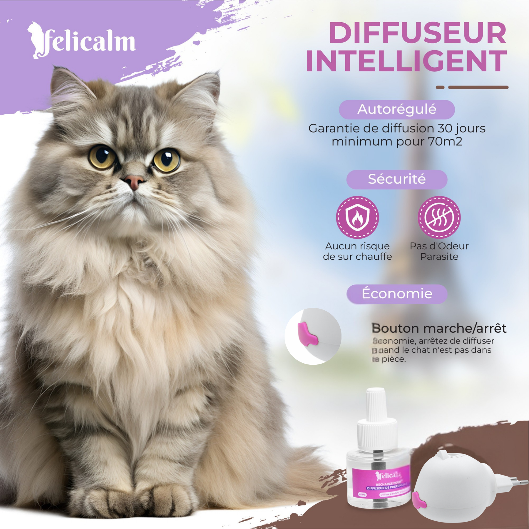 Pack Super Éco 2  Diffuseurs + 6 Recharges de Phéromones- Félicalm