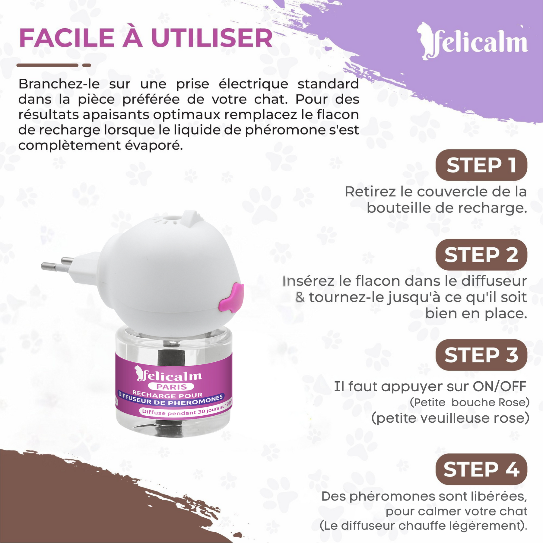 Pack Découverte  : 2 recharges phéromones + 1 diffuseur | Chat apaisé-Felicalm®