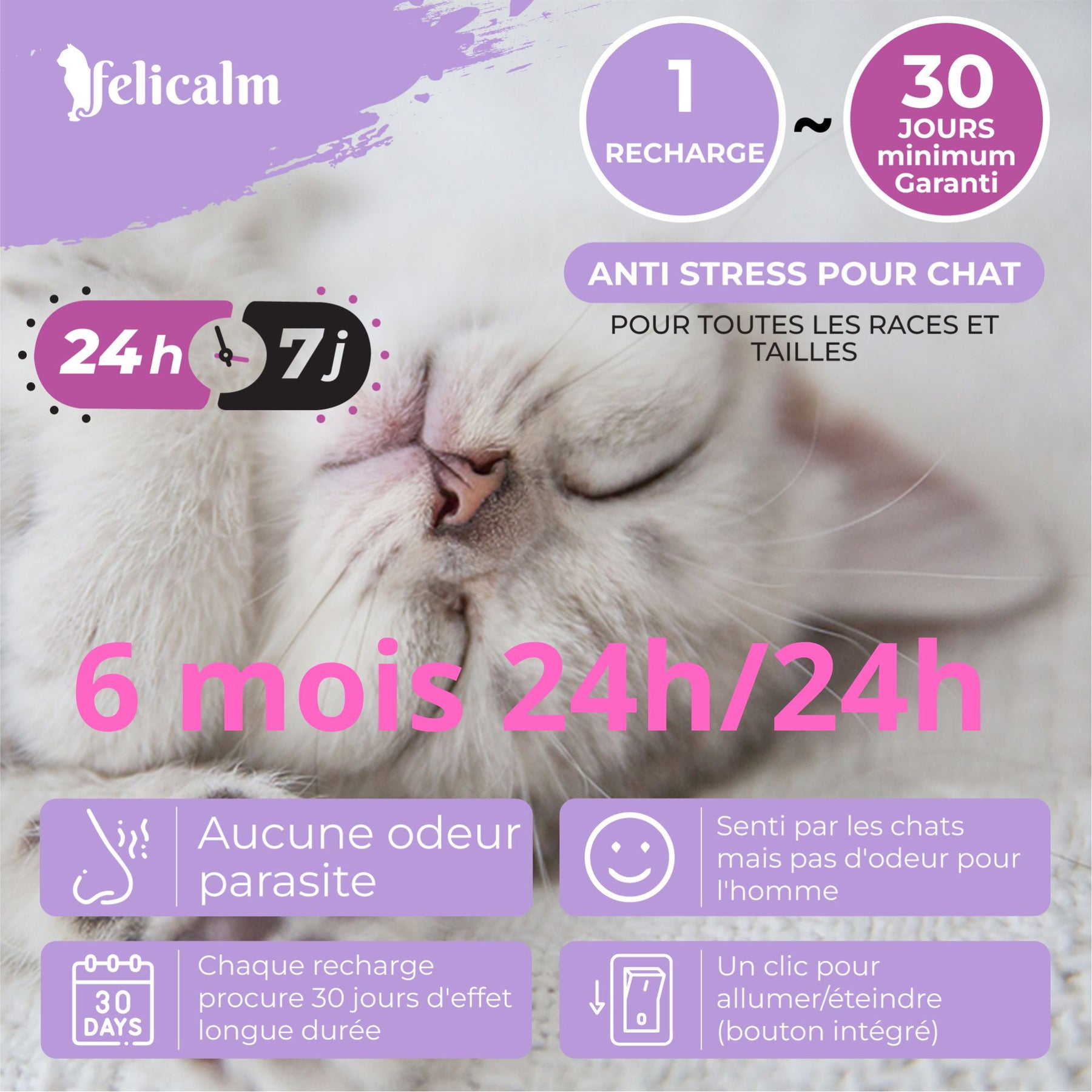 Pack Phéromone Chat –1  Spray + 1 Diffuseur et une Recharge Anti-Stress chat  | Felicalm